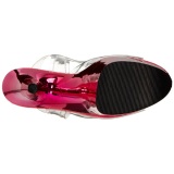 Pink 20 cm FLAMINGO-808 Chrome Platform High Heels