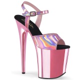 Pink 20 cm FLAMINGO-809HG platform pleaser high heels shoes