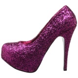 Pink Glitter 14,5 cm Burlesque TEEZE-06GW mens pumps for wide feets