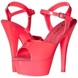 Pink Neon 15 cm Pleaser KISS-209UV Platform High Heels