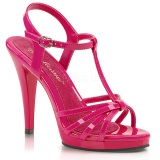 Pink Shiny 12 cm FLAIR-420 Womens High Heel Sandals