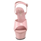 Pink Shiny 15 cm Pleaser KISS-209 High Heels Platform