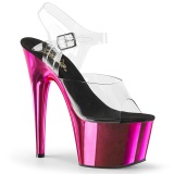 Pink chrome platform 18 cm Pleaser ADORE-708 poledance shoes