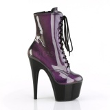 Purple Patent 18 cm ADORE-1020SHG Pole dancing ankle boots