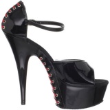 Red 15 cm DELIGHT-660FH Corset High Heel Shoes