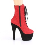 Red Black 18 cm ADORE-1020FSTT Exotic pole dance ankle boots