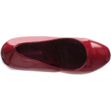 Red Patent 14,5 cm Burlesque TEEZE-06W mens pumps for wide feets