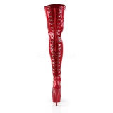 Red Patent 15,5 cm DELIGHT-3063 Platform Thigh High Boots