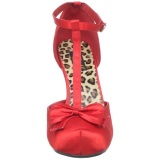 Red Satin 12 cm retro vintage CUTIEPIE-12 Pumps with low heels