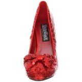 Red Sequins 11,5 cm OZ-06 High Heeled Evening Pumps Shoes