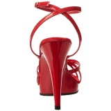 Red Shiny 12 cm FLAIR-436 Womens High Heel Sandals