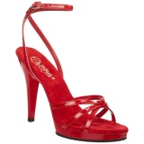 Red Shiny 12 cm FLAIR-436 Womens High Heel Sandals