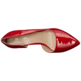 Red Shiny 13 cm AMUSE-22 Low Heeled Classic Pumps Shoes