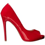 Red Shiny 13 cm SEXY-42 Low Heeled Classic Pumps Shoes