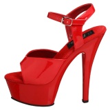 Red Shiny 15 cm Pleaser KISS-209 High Heels Platform