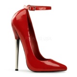 Red Shiny 16 cm DAGGER-12 Fetish Pumps Women Shoes