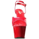 Red Shiny 18 cm ADORE-709 High Heels Platform