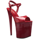 Red Shiny 20 cm Pleaser FLAMINGO-809 High Heels Platform