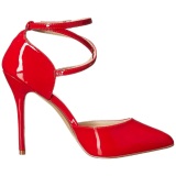 Red Varnish 13 cm AMUSE-25 High Heeled Evening Pumps Shoes