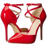 Red Varnish 13 cm AMUSE-25 High Heeled Evening Pumps Shoes