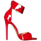 Red Varnish 13 cm SEXY-19 High Heeled Evening Sandals