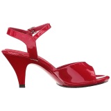 Red Varnish 8 cm BELLE-309 Womens High Heel Sandals