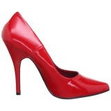 Red Varnished 10 cm VANITY-420 pointed toe pumps high heels