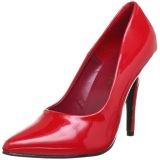 Red Varnished 10 cm VANITY-420 pointed toe pumps high heels