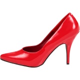 Red Varnished 13 cm SEDUCE-420 pointed toe pumps high heels