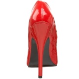 Red Varnished 15 cm DOMINA-420 pointed toe high heel stilettos