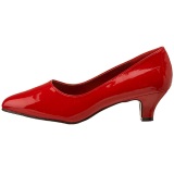 Red Varnished 5 cm FAB-420W Pumps with low heels