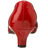 Red Varnished 5 cm FAB-420W Pumps with low heels