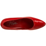 Red Varnished 5 cm FAB-420W Pumps with low heels