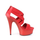 Red elasticated band 15 cm DELIGHT-669 pleaser womens shoes