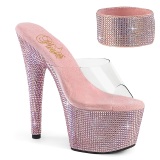 Rose 18 cm 712RS pleaser high heels with ankle cuff rhinestone platform