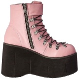 Rose Leatherette 11,5 cm KERA-21 lolita ankle boots wedge platform