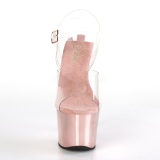 Rose Transparent 18 cm SKY-308 High Heels Platform