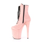 Rose faux suede 20 cm FLAMINGO-1020FS Pole dancing ankle boots