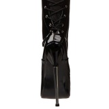 Shiny 16 cm DAGGER-3060 Overknees Boots Flat Heels