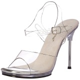 Silver 11,5 cm CHIC-08 High Heeled Stiletto Sandals