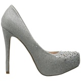 Silver Rhinestone 13 cm DESTINY-06R Platform Pumps Women Shoes