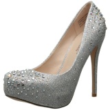 Silver Rhinestone 13 cm DESTINY-06R Platform Pumps Women Shoes