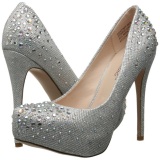 Silver Rhinestone 13 cm DESTINY-06R Platform Pumps Women Shoes