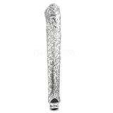 Silver Sequins 15 cm PLEASER BLONDIE-R-3011 Platform Over Knee Boots