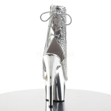 Silver rhinestones 18 cm ADORE-1018DCS platform womens ankle boots