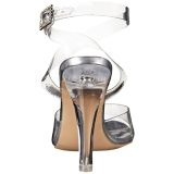 Transparent 11,5 cm CLEARLY-406 High Heeled Evening Sandals