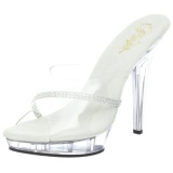 Transparent 13 cm Fabulicious LIP-101R Platform High Heel Mules