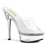 Transparent 14 cm Pleaser ALLURE-601 Mules High Heels Platform