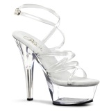 Transparent 15 cm KISS-206 Platform High Heels Shoes