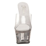 Transparent 16,5 cm Pleaser BEAU-601 Platform Wedge Mules